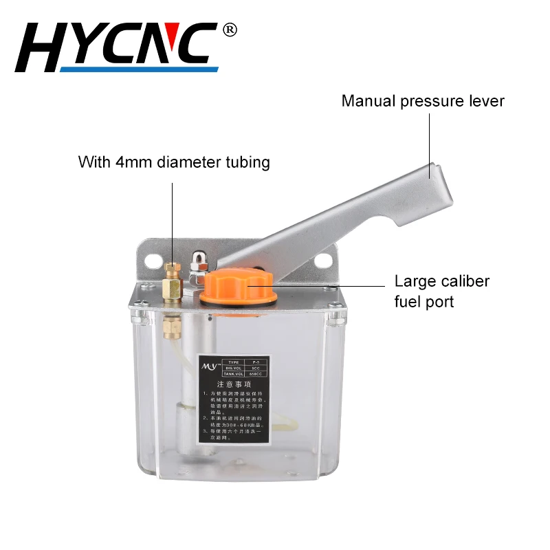 HYCNC Lubricant Pump Cnc Oil Pump With Pressure Gauge Cnc Electromagnetic Lubrication Pump Lubricator