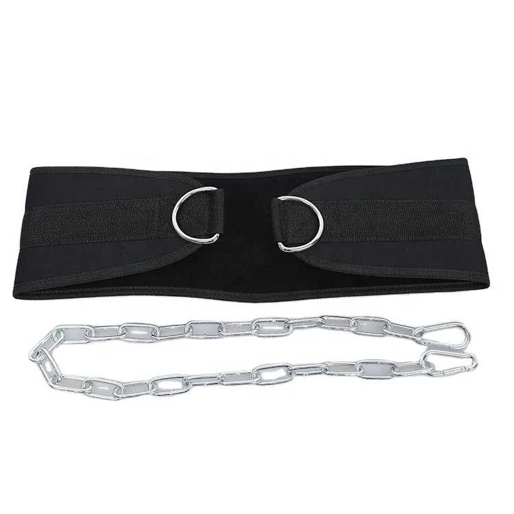 Dmoose Fitness Dip Belt Weight Lifting Includes Stainless Steel Chain and Carabiners
