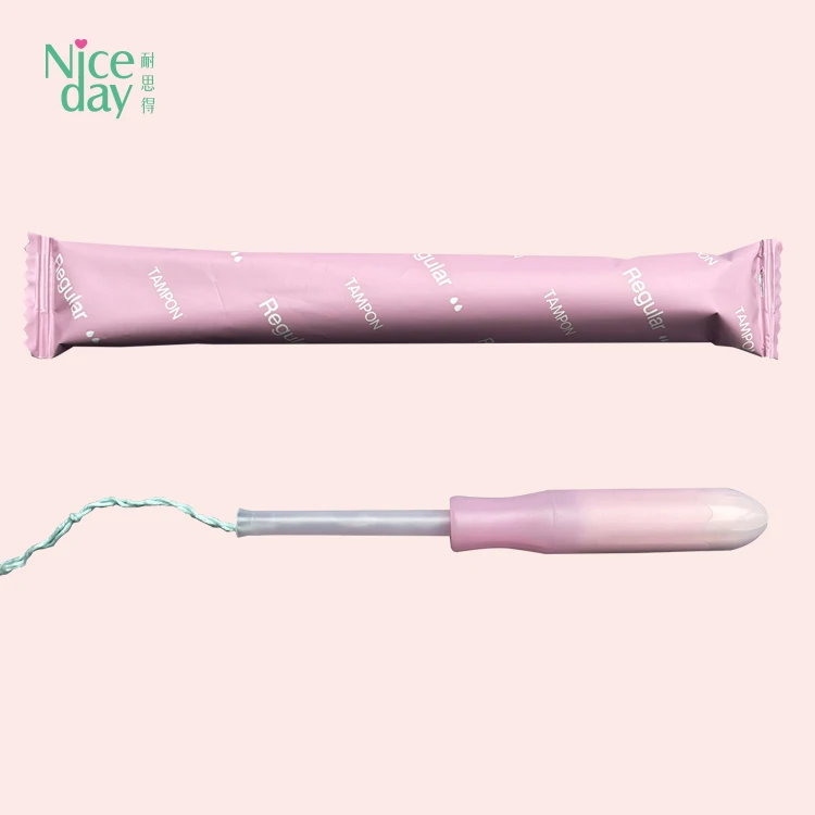 New design high quality tampon Disposable organic 100% cotton tampons with plastic applicator 3 DROPLET