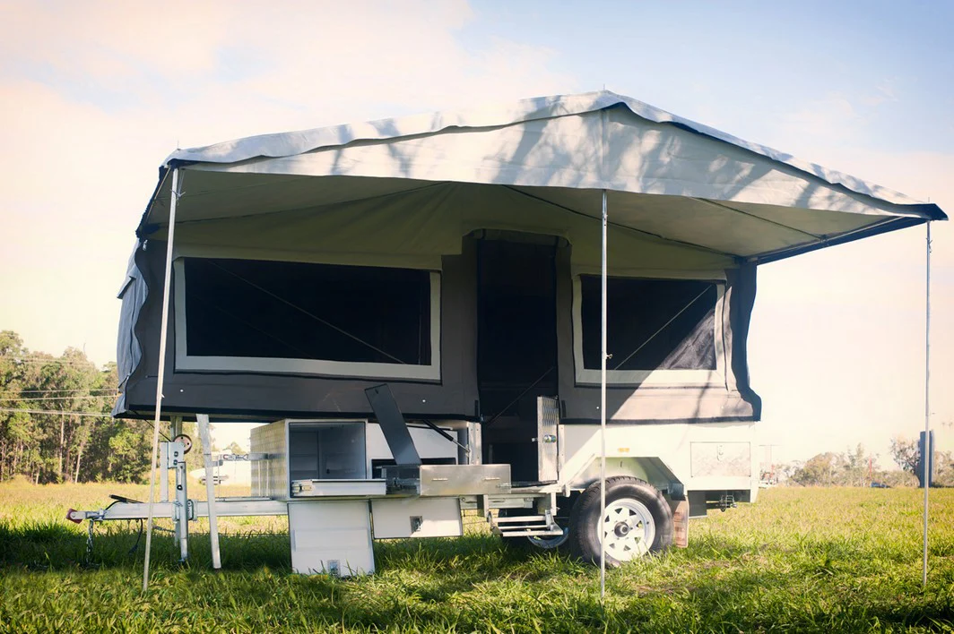 lockable sliding kitchen off road folding caravan trailer