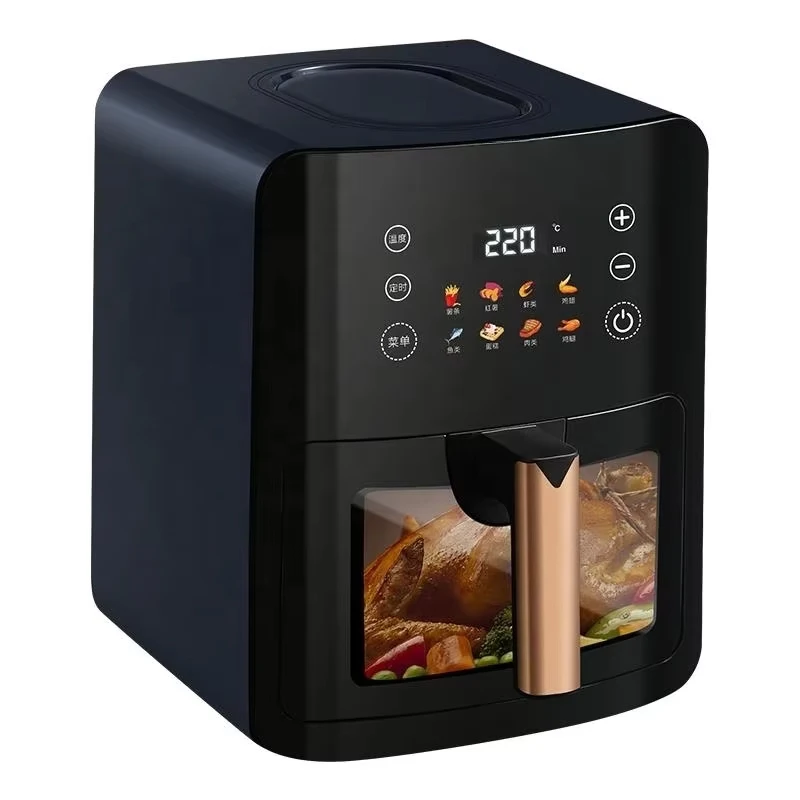 2024 Home Hotel 6L Large Capacity Square Oil-Free Automatic Electric Air Fryer Oven Multi-Function Intelligent Air Fryer