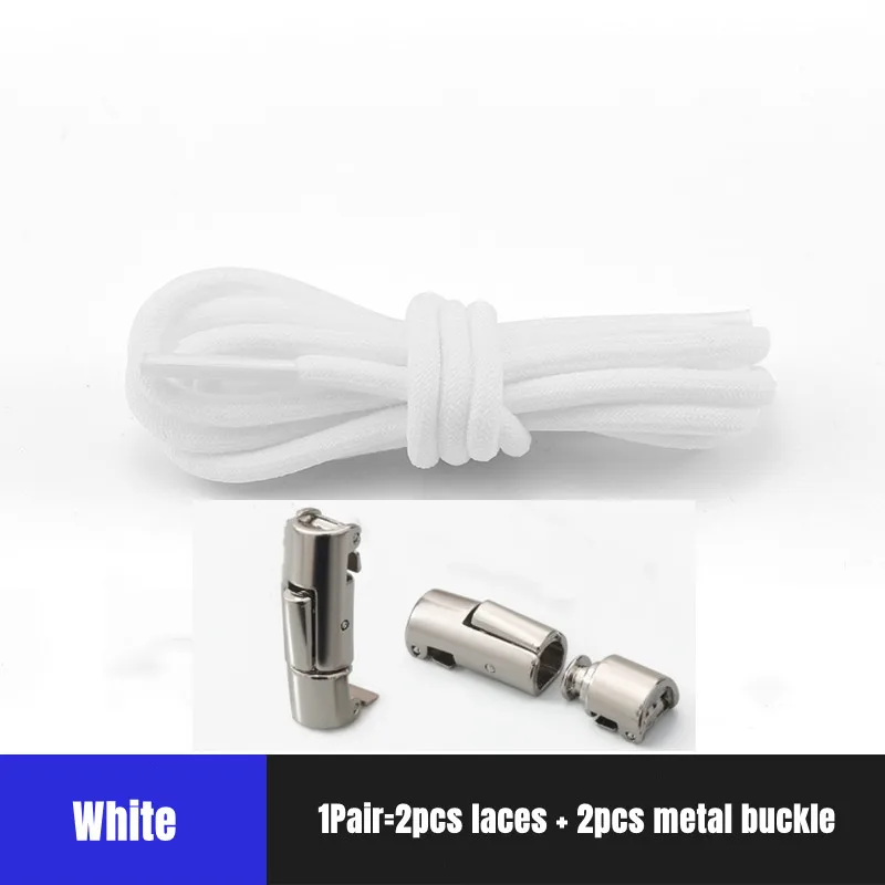 High Quality New No tie Shoelaces Round Elastic Shoe Laces For Kids and Adult Sneakers Shoelace Quick Easy lock Shoelaces