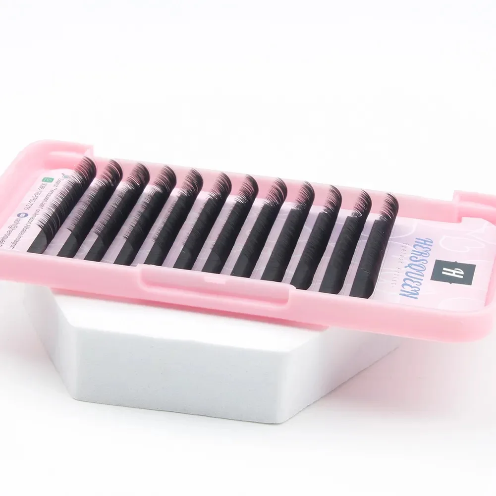 0.05 Handmade Volume Eyelash Extension Super Soft Silk Fluffy Eyelashes Matte Black Lashes Wispy Hybrid Semi Permanent Eyelashes