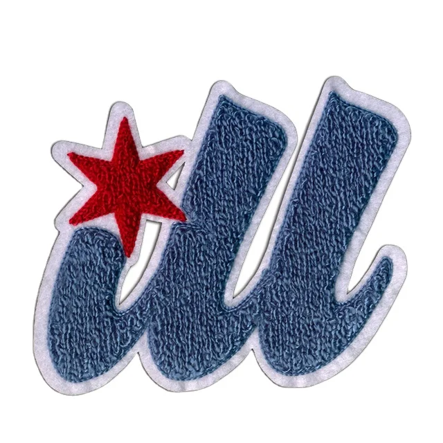 Good quality factory directly custom kitty chenille patches iron on patch china embroidery for sale