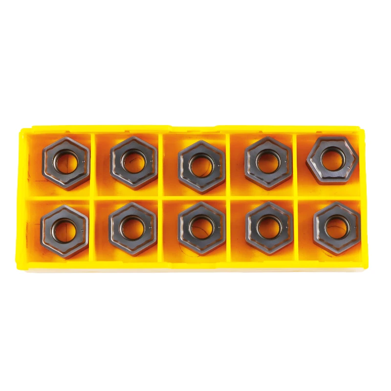 HNMU 050510 CI TE1008 Double-sided Six-edged Cutting Tools Milling Inserts For Stainless Steel And Cast Iron