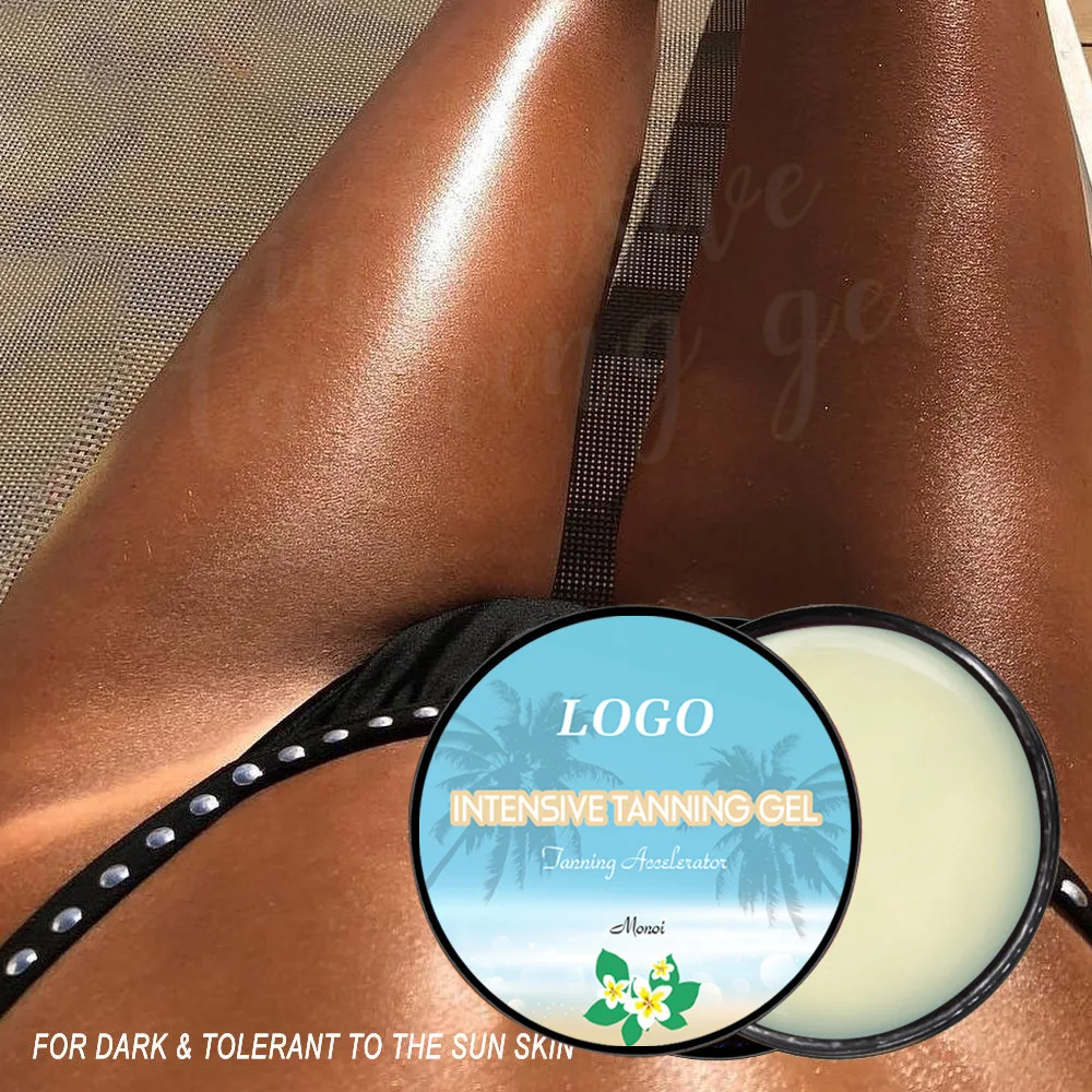 OEM/ODM Private Label Natural Dark Suntan Intensive Tanning Cream Sun Tan Lotion Accelerate Gel for Sunbed