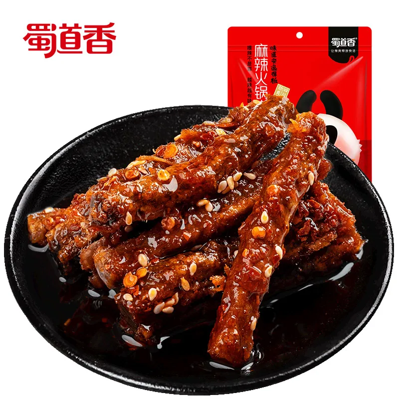 Shudaixiang Sichuan Hot Pot Flavor Beef Jerky 88g Niuroutiao OEM Dry Beef Wholesale Products Healthy Snack Dried Beef