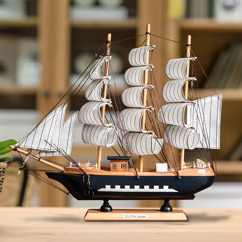 Luxury Wooden Model Ship Lighting Model Sailboat Decor Home Decoration Table Lamps Home Decor Ship Model