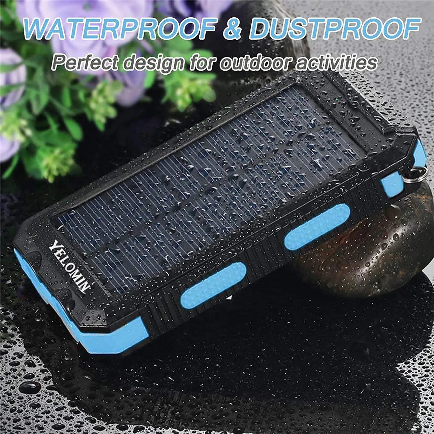  20000mah IP67 IPX6 Solar Battery Bank Charger Portable