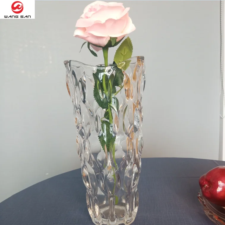Light luxury modern cylinder glass vase living room flower arrangement Nordic minimalist dried flower decor