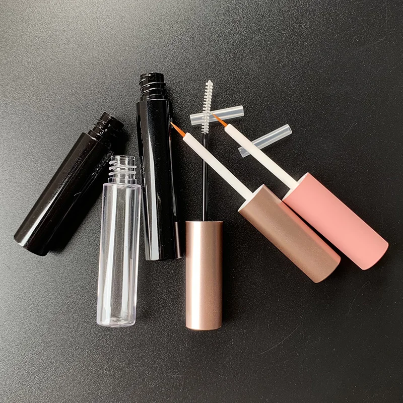 gold dual 5ml plastic eyeliner packaging eyelash serum container lip gloss tubes luxury eyeliner mascara double ended tube