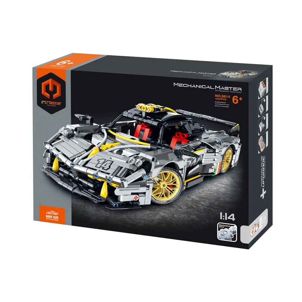 IM.MASTER 9814 High-Tech Super Racing Car Paganis Zonda R Model Bricks Puzzle Toy Birthday For Kids Building Blocks Sets