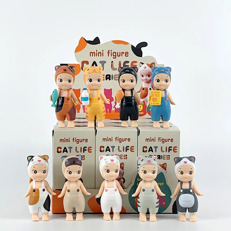 Cute Mini Cat Home Decoration Cute Animal Sonnyangel Mystery Box Figure Doll Toy Hippers Blind Box
