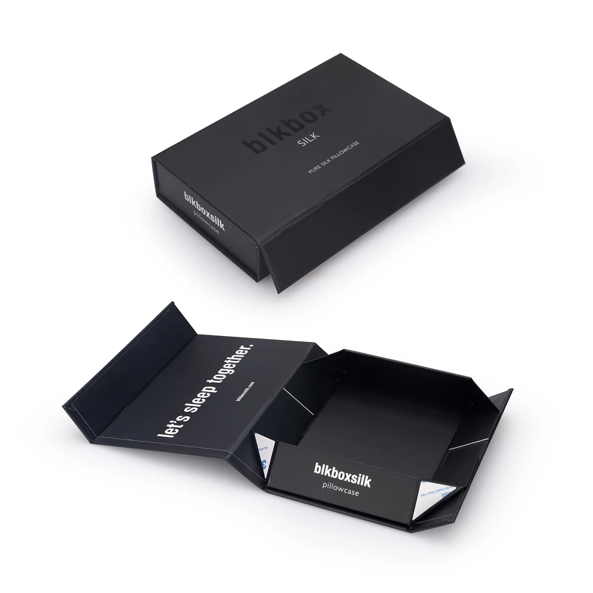 Unique black magnetic cosmetic paper box insert velvet tray and windonw