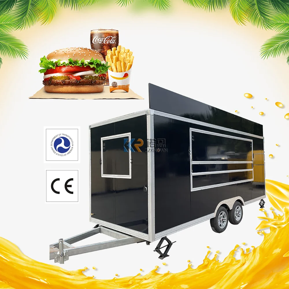 Customized Mobile Fast Food Trailer Standard Mobile Food Truck Cart Trailer