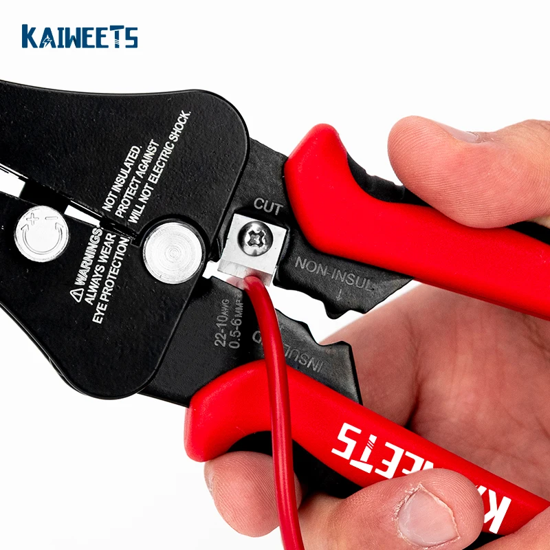 KAIWEETS Wire Stripper Duty Automatic Wire Stripper Tool for 10-17 AWG Solid Stranded Electrical Wire Cutting