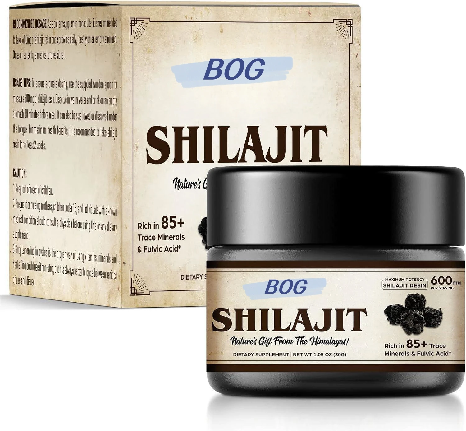 Private Label Pure Shilajit Resin with 80% Fulvic Acid & Trace Minerals Original Siberian Support Metabolism & Immune System