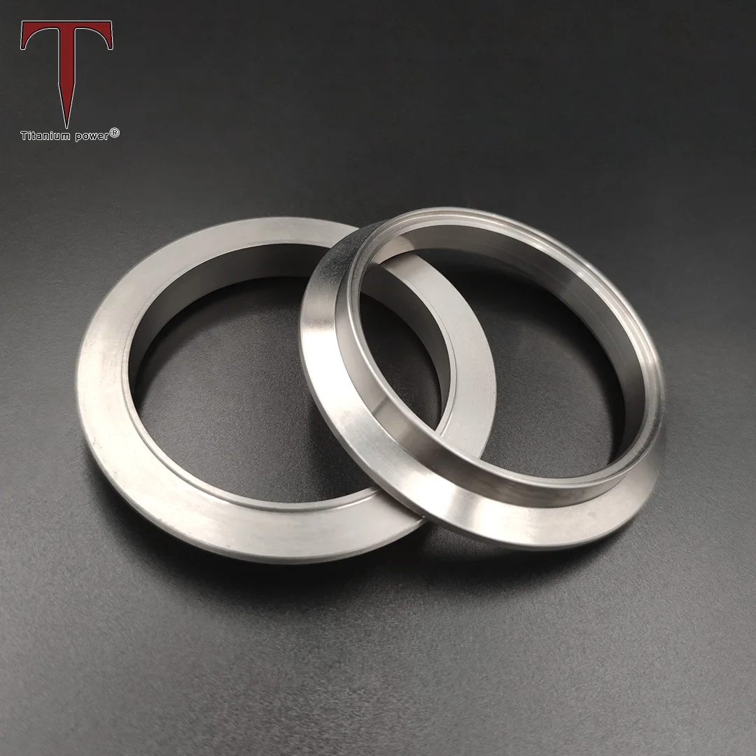 Customizalbe Titanium Flange V-band Flange Exhaust Pipe Connector Weld Ferrule for Cars