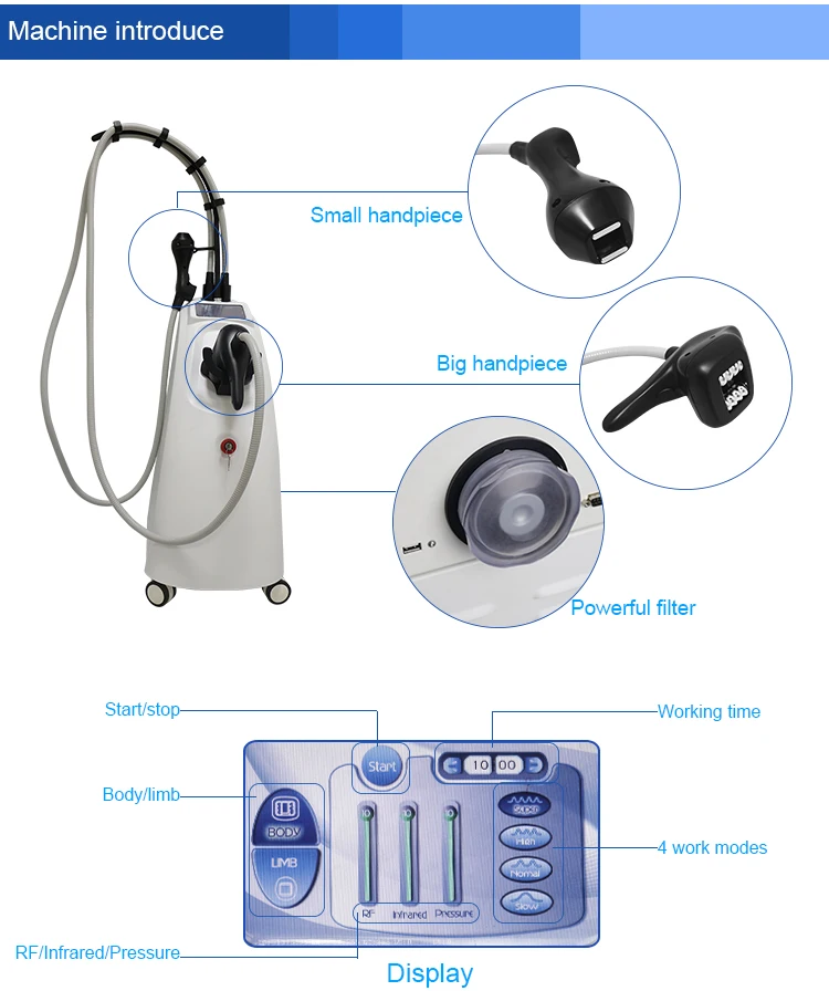 Hot Sale 2 in 1 Infrared rf 80k Body Massage Vacuum Roller Slimming machine