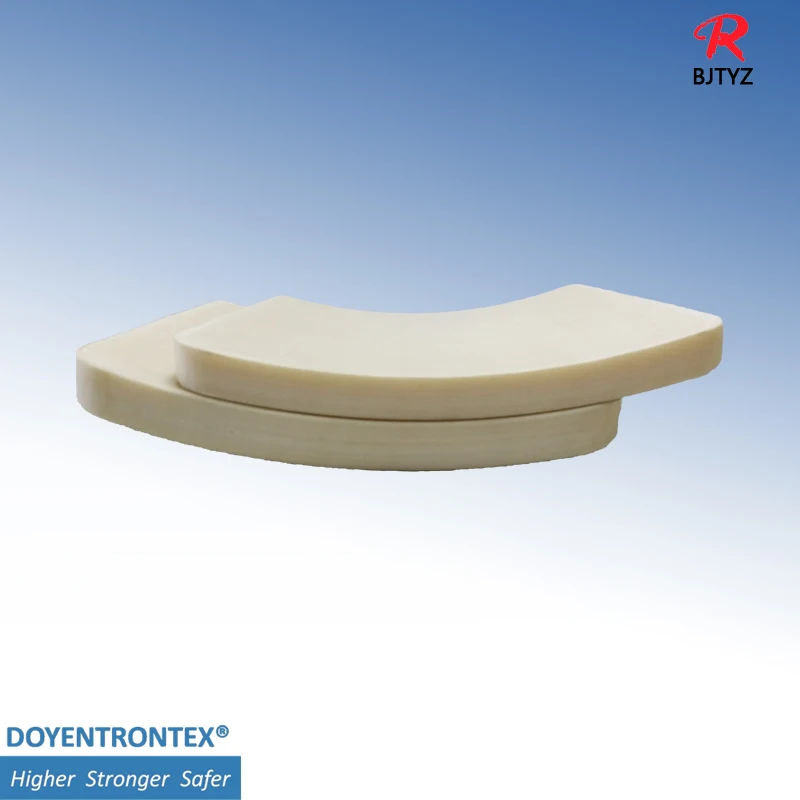 single curve Ceramic or Alumina Plate UHMWPE  material