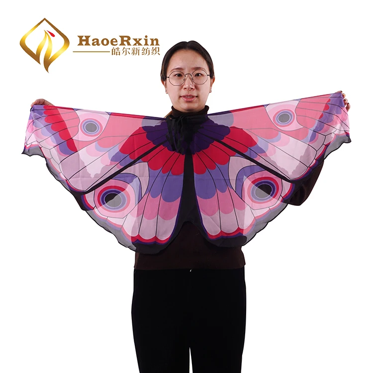 
New costumes custom festival cute wool ponchos children butterfly wing cape kids 