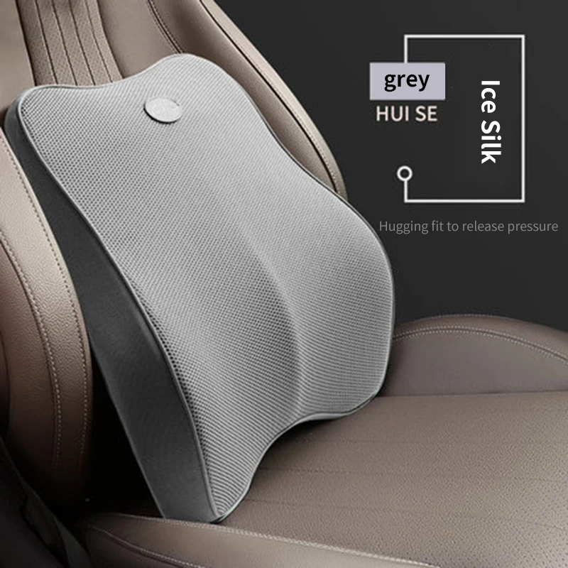 Portable Orthopedic Ergonomic Back Pillows Lumbar Support Office Chair Gel Seat Cushion Memory Foam Car Stadium Lumbar Cushion