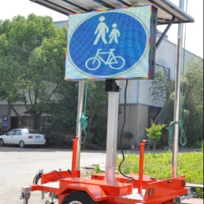 VMS Солнечный дорожный светодиодный знак прицеп, VMS прицеп, полноцветный или Одноцветный от производителя размера OEM