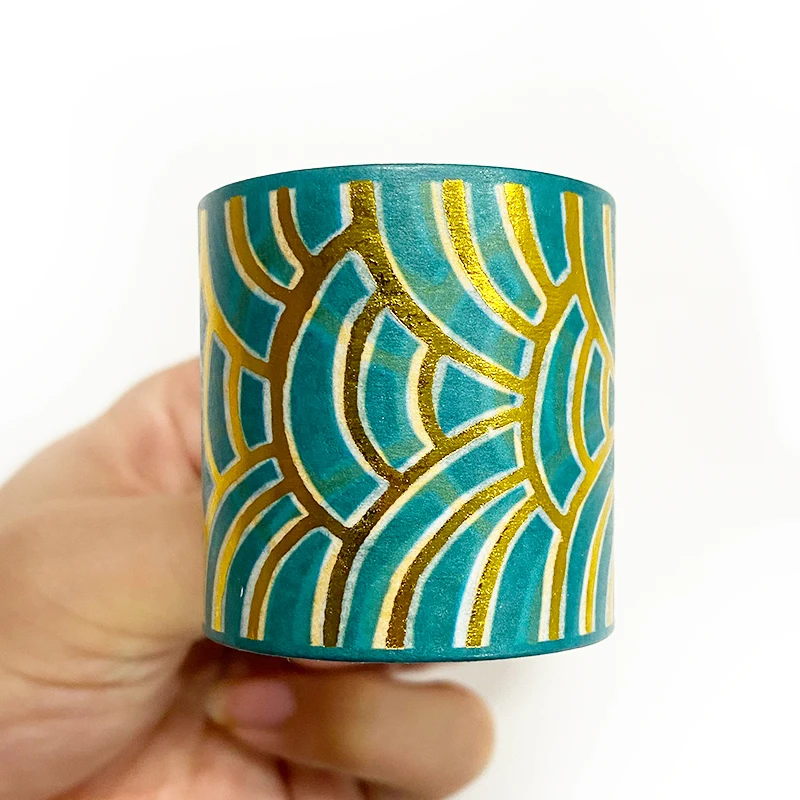 ROYAL manufacturer custom washi tape Blossoms Floral Pattern Washi Masking Gold foil paper Tape kawaii washi tape