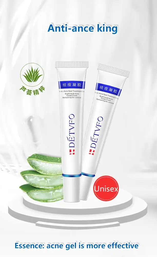 Stubborn Acne Spot Treatment Gel Pimple Cream for Acne Prone Skin with Natural Aloe vera control oil Acne repair purifying gel