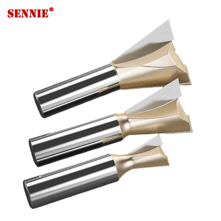 Woodworking Tool Dovetail Cutter Groove Milling Cutter Straight Knife Mouth Trimming Machine Cutter Head Engraving