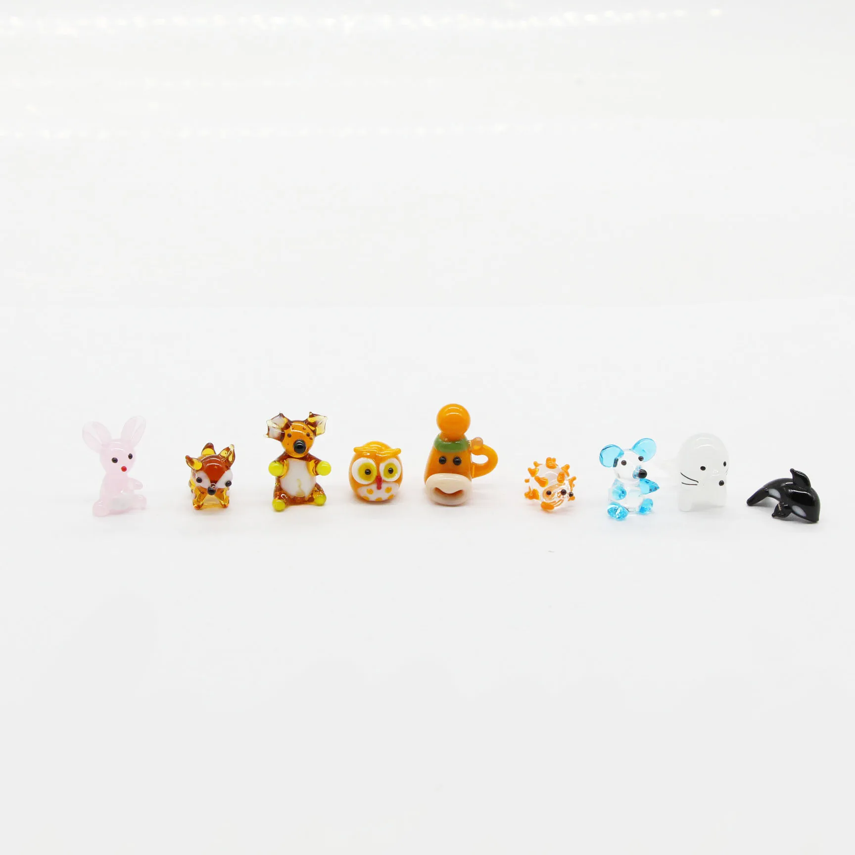 handmade mini small miniature glass figurines cute animal art home decoration