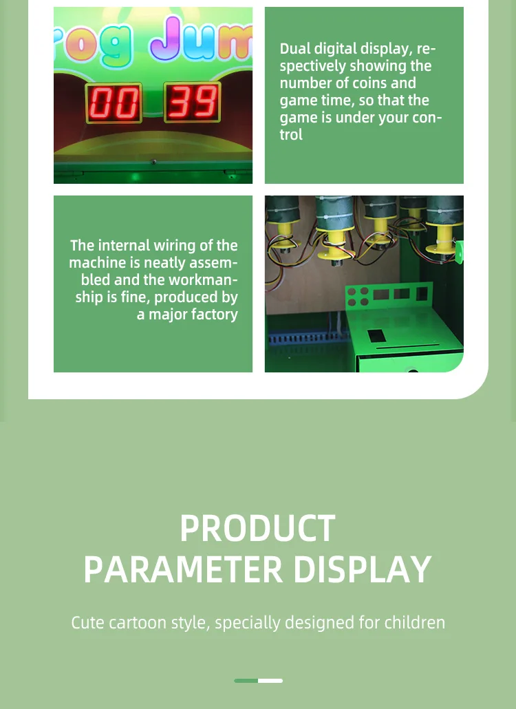 Kids play crazy hit frog Frog Hammer arcade game machine coin operation kids game machine arcade equipment