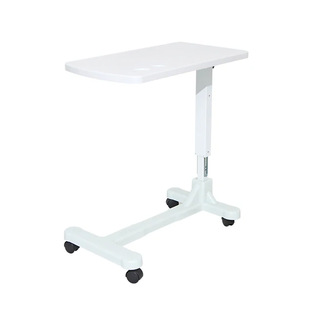 Hospital Abs Movable Adjustable Over Bed Food Table Dining Table For Patient
