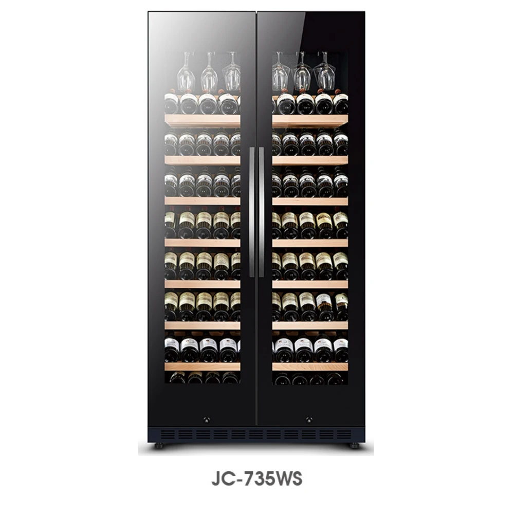 Премиум винный холодильник с двухзональным компрессором контроля температуры охладитель для красного и белого вина