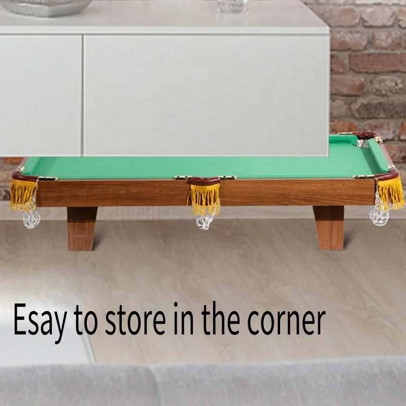 High Quality Wooden Pool Table 36 Inches Mini Table Pool 4 Palyers Games Set With Balls / Sticks / Chalk / Brush / Triangle