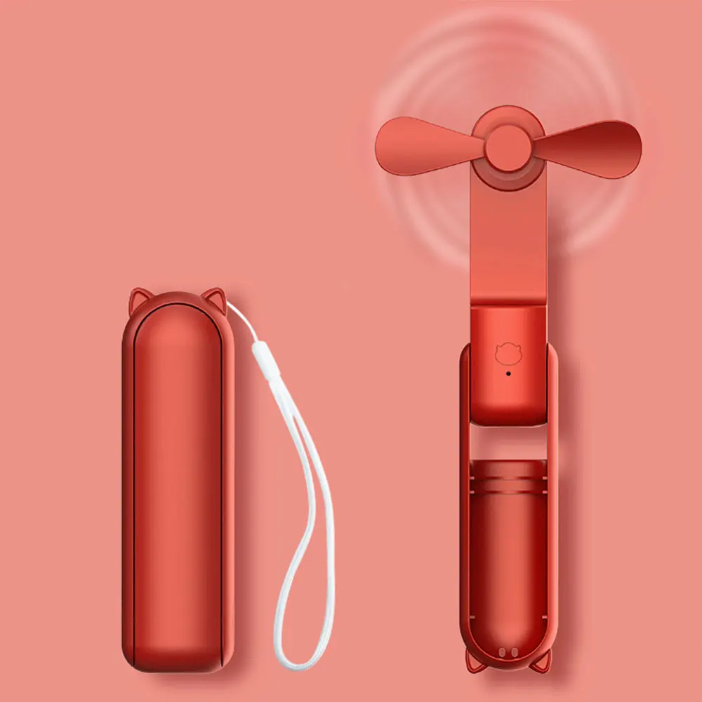 Hot Selling Folding Portable 3 In 1 Fan Multifunctional Usb Mini Fan With Power Bank Handheld Rechargeable Fan