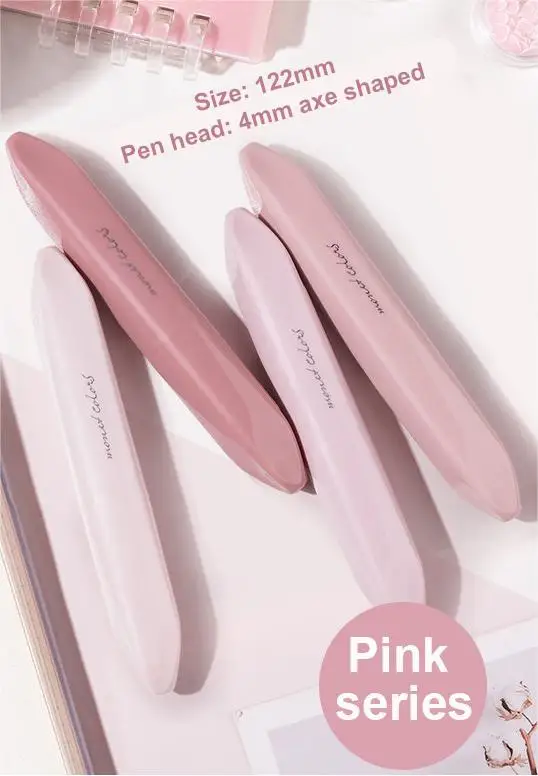 New Popularity Gift Box Eye Protection Student Ledger Key Round Marker Pen Drawing Pen Candy Color 4 Piece Set Highlighter Pen