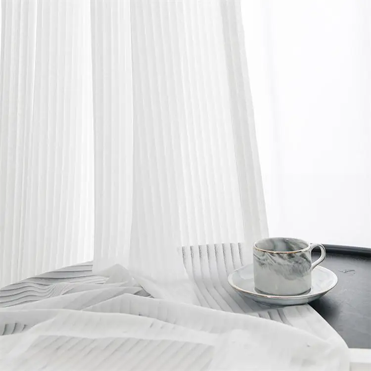 Factory supply 3 pass linen blackout window  curtain  fabric ethiopian curtain fabric embroidery living room