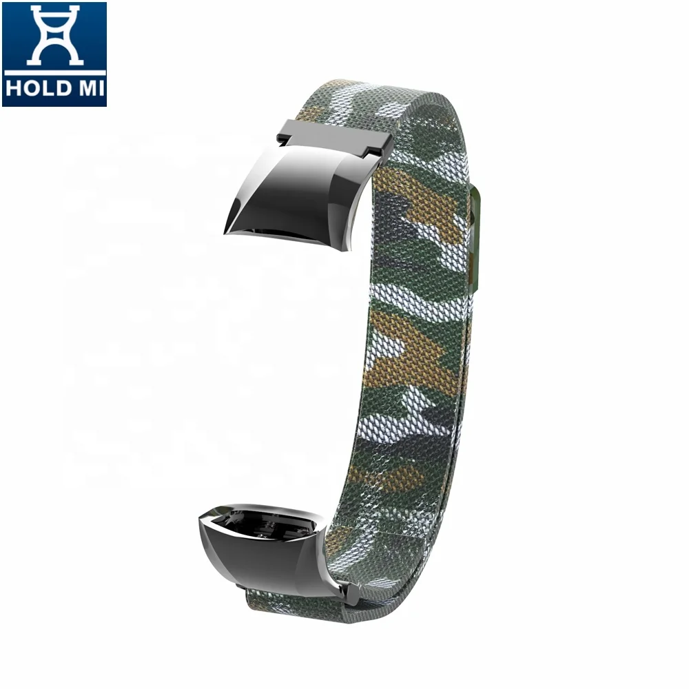 ODM HOLDMI 7084 series high quality army green Camouflage milanese band strap for HUAWEI band 4
