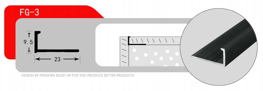 Dili Threshold Strip Aluminium Transition Trim Customized L Shape Aluminium Tile Trim Corner