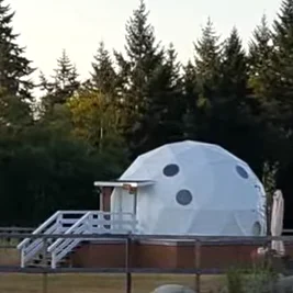 20ft Luxury Geodesic Dome Tent Glamping Dome With Bathroom