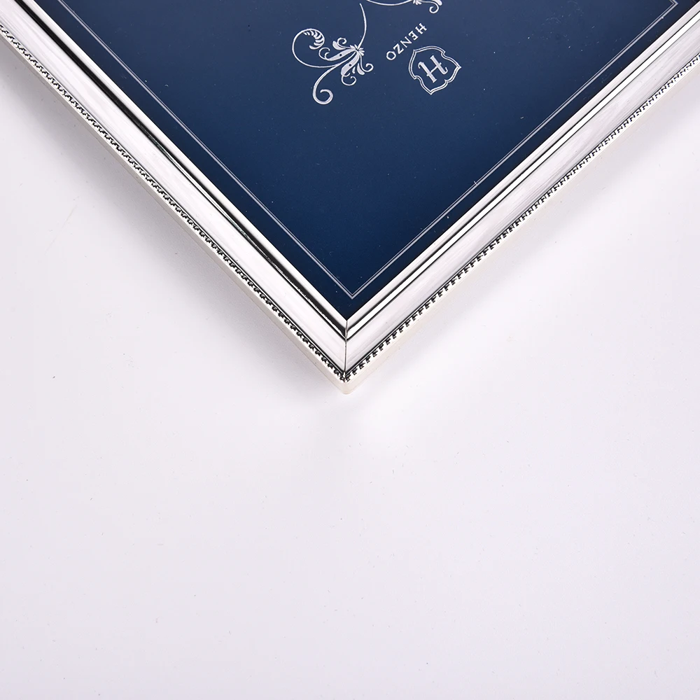 5x7inch Sweet Memories Premium Narrow Enamel Shiny Silver plated metal photo frame