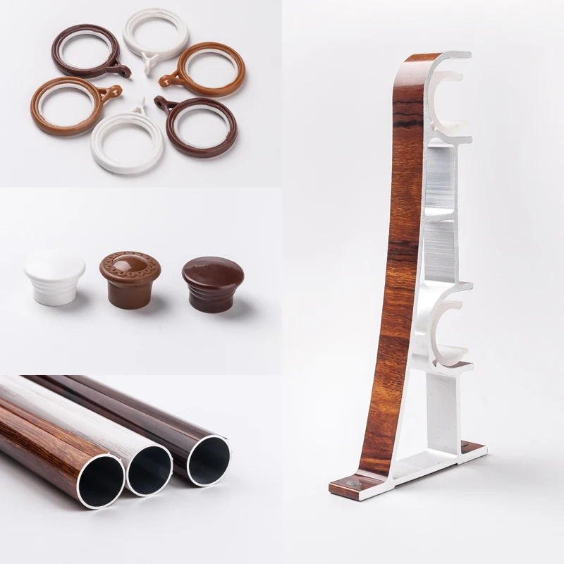 curtain rod set Aluminum  decorative curtain tube aluminum curtain bracket for living room