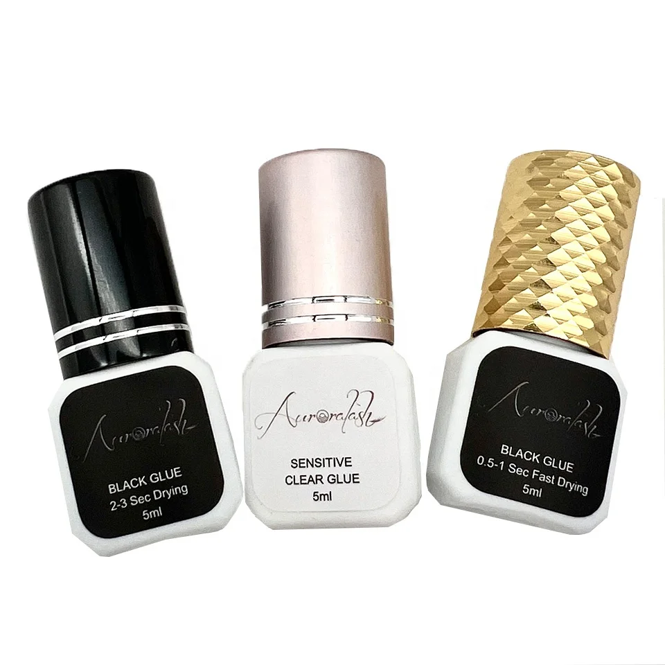 Custom logo Long Lasting 1 Sec Fast Dry Eyelash Extension Glue Waterproof Low Humidity Professional Lash extension Adhesive Glue