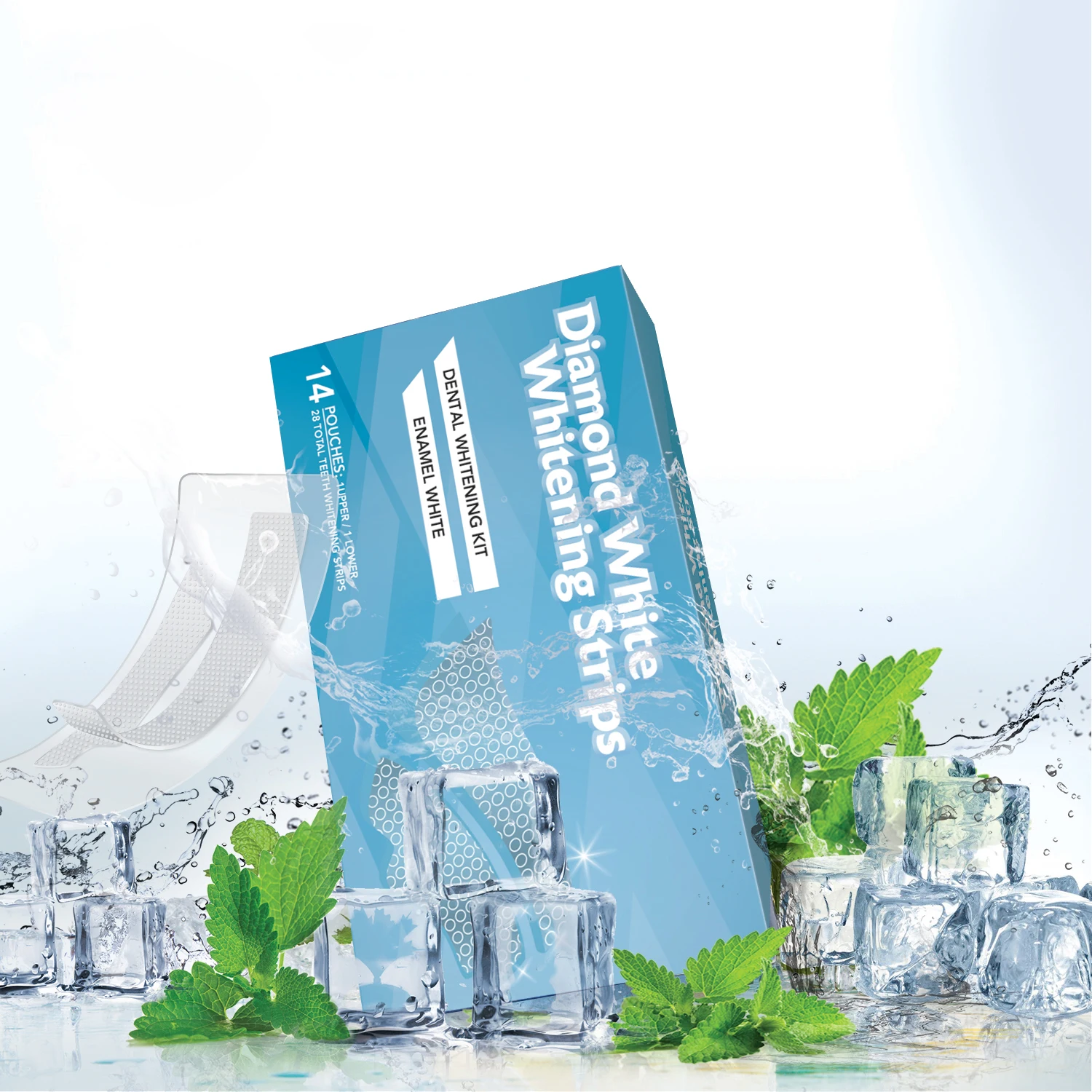 Best Selling Dental Home Non Peroxide Teeth Whitening gel Dry Strips