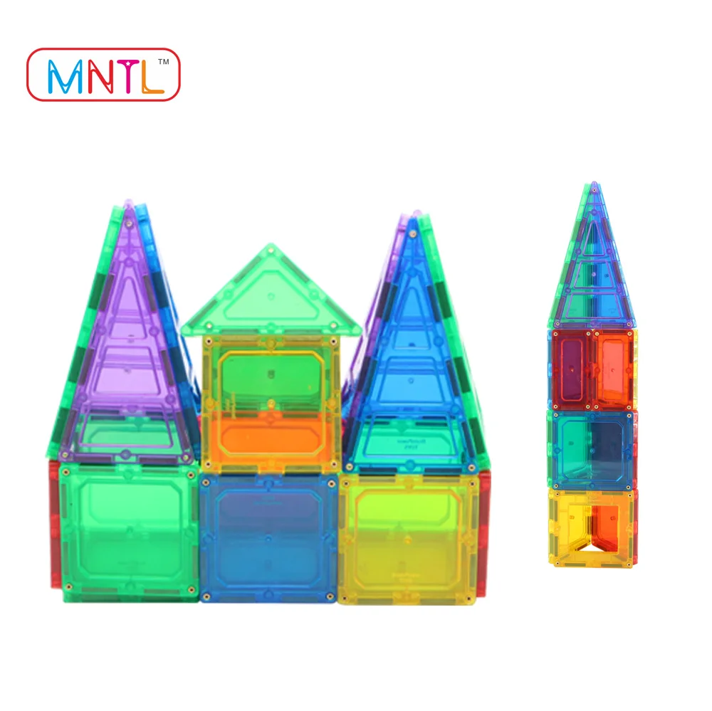 Высокое качество DIY 28 штук магнитные строительные плитки пластиковые игрушки для детей