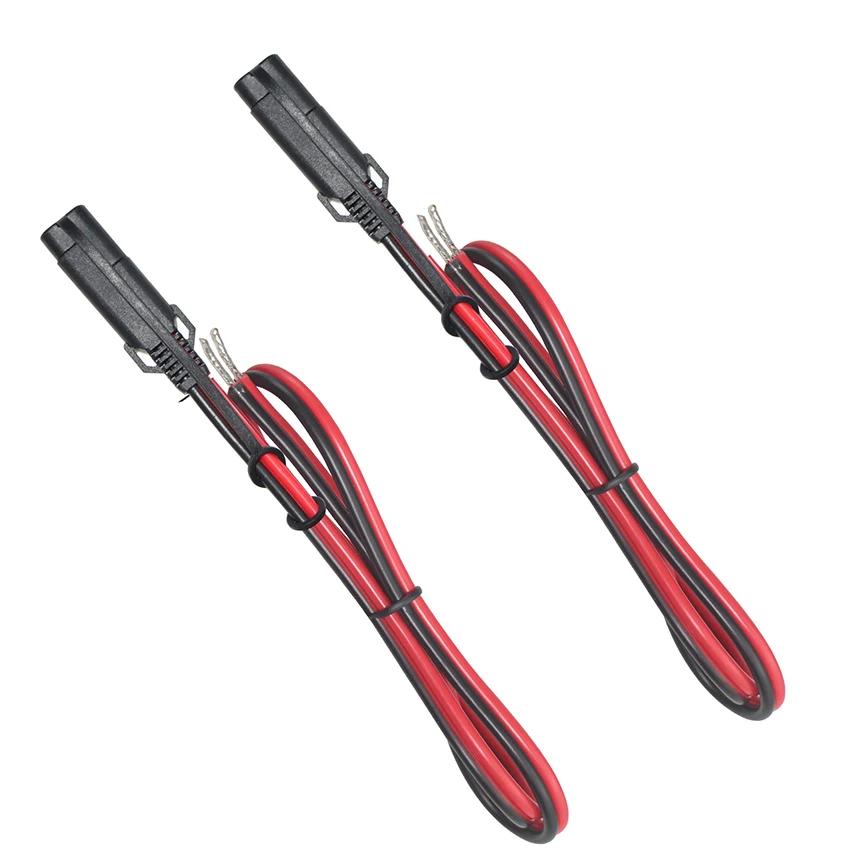 2 Pin Sae Panel 12 Volt Extension Cord Solar 16Awg Connector Cable Sae Plug withStripped and Tinned