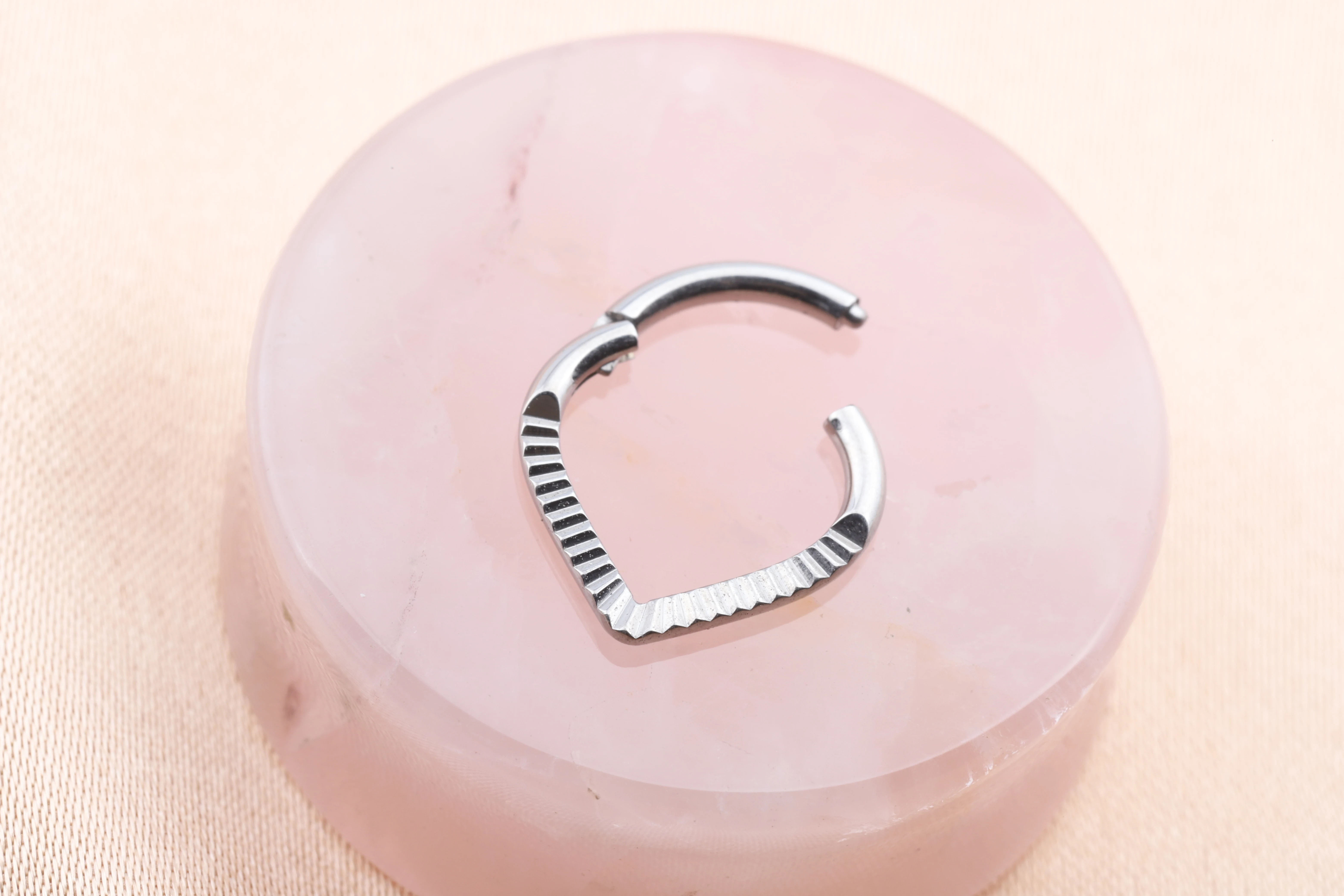 ASTM F136 Titanium Hinged Segment Seamless Clicker Ring Ear Nose Hoop Piercing Jewelry