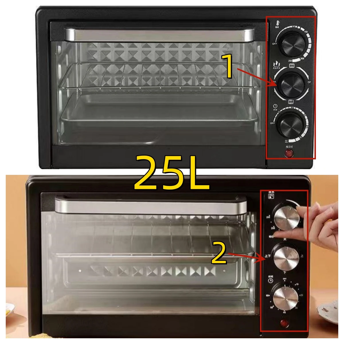 New 48L Multi-Function Electric Ovens Household Bakery Toaster Pizza Kitchen Appliances Timing Baking Electric Oven for Baking