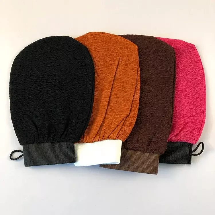 Exfoliating Mitts (1pc) at Home Body Cleaning Visibly Lift Away Dead Skin Great for Spray Tan Removal 100% Viscose Fiber